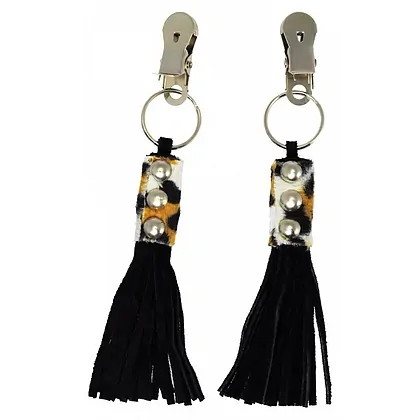 Cleme Pentru Sfârcuri din Piele Rimba Negru