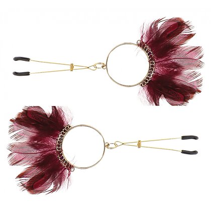 Cleme Sfârcuri Tweezers With Feathers Auriu