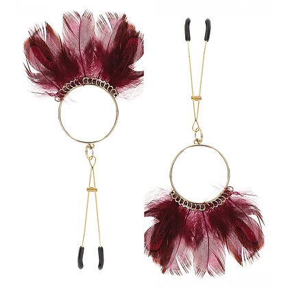 Cleme Sfârcuri Tweezers With Feathers Auriu