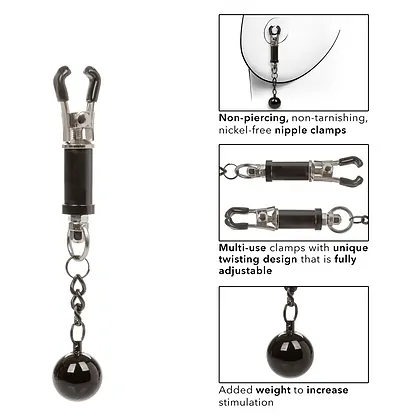 Cleme Sfârcuri Weighted Twist Argintiu