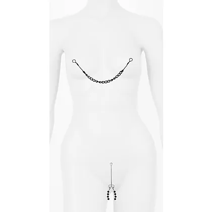 Cleme Tip Bijuterie Pentru Sfârcuri Și Păsărică Negru