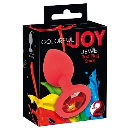 Colorful Joy Jewel Plug Rosu
