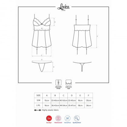 Corset Cu Portjartier Obsessive Lovica Roșu S-M