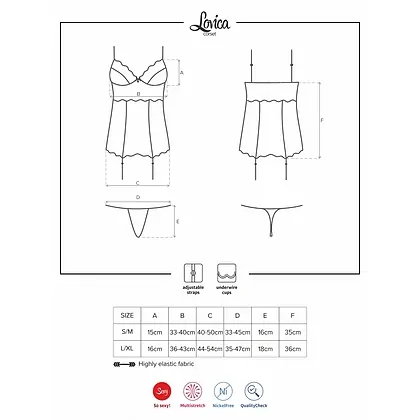 Corset Cu Portjartier Obsessive Lovica Roșu S-M