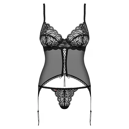 Corset Cu Șnur Obsessive Contica Negru S-M