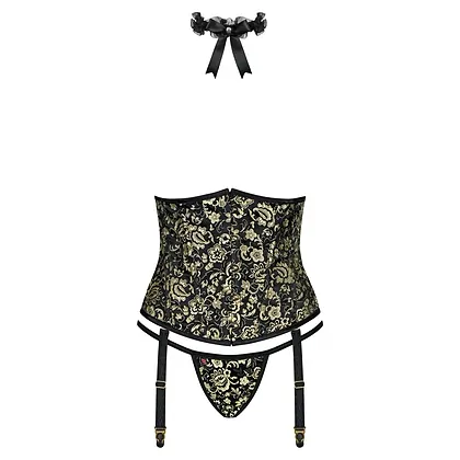 Corset Fara Cupe Obsessive Shelle Negru S-M