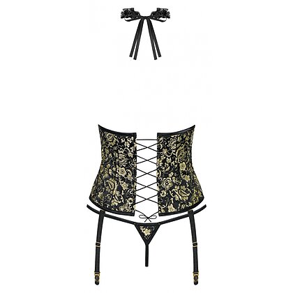 Corset Fara Cupe Obsessive Shelle Negru L-XL