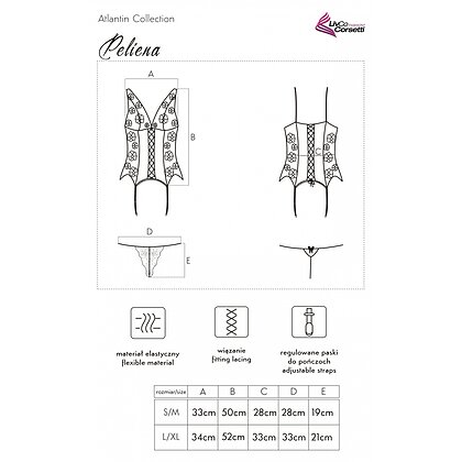 Corset LivCo Peliena Negru L-XL