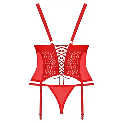 Corset Obsessive Blossmina Roșu 6XL-7XL