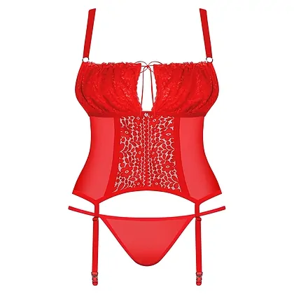 Corset Obsessive Blossmina Roșu 6XL-7XL