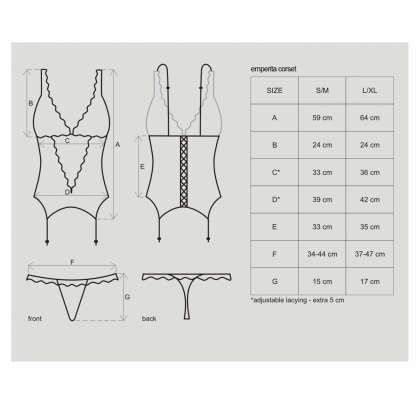 Corset Obsessive Emperita Negru S-M