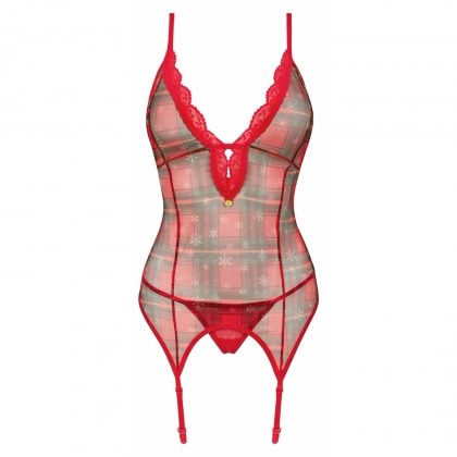 Corset Obsessive Jollymore Roșu XL-2XL