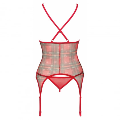 Corset Obsessive Jollymore Roșu XL-2XL
