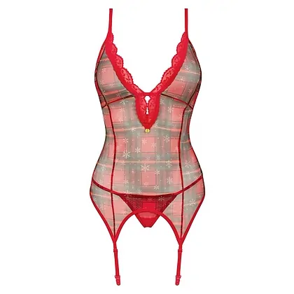 Corset Obsessive Jollymore Roșu XL-2XL