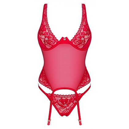 Corset Obsessive Lacelove Roșu XS-S