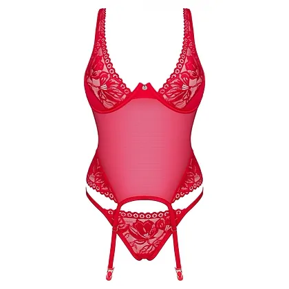 Corset Obsessive Lacelove Roșu XS-S