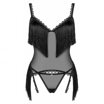 Corset Obsessive Sherila Negru XL-2XL