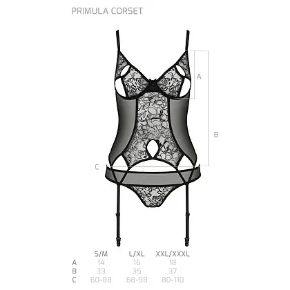 Corset Passion Eco Primula Negru S-M