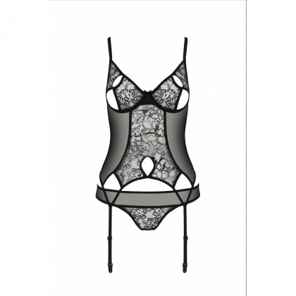 Corset Passion Eco Primula Negru L-XL
