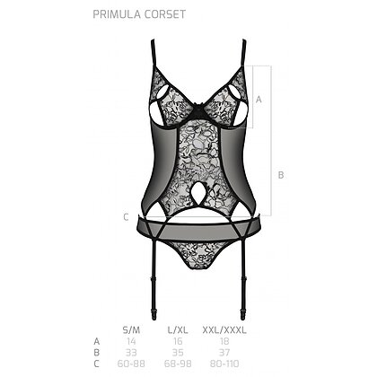 Corset Passion Eco Primula Negru S-M