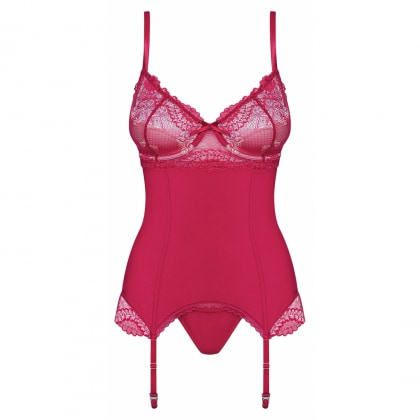 Corset Rosu Obsessive Rosalyne L-XL