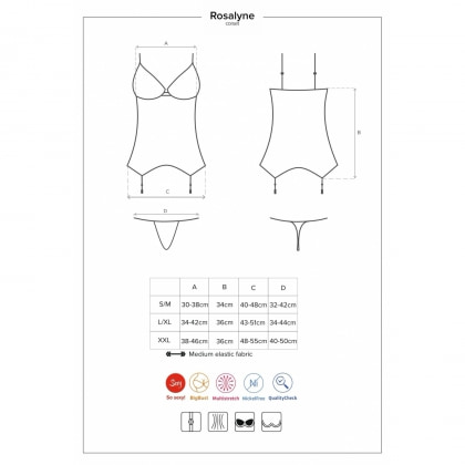 Corset Rosu Obsessive Rosalyne L-XL