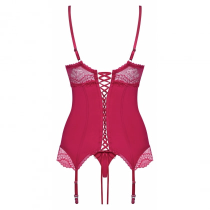 Corset Rosu Obsessive Rosalyne L-XL