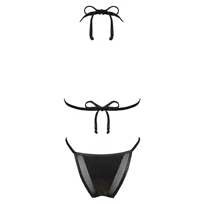 Costum Baie 2 Piese Obsessive Punta Negra Negru L