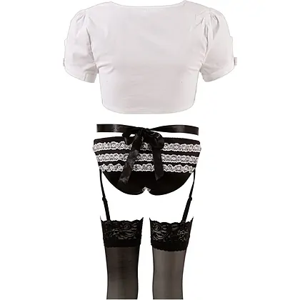 Costum Emmalyn Menajeră Cottelli Collection Negru XL