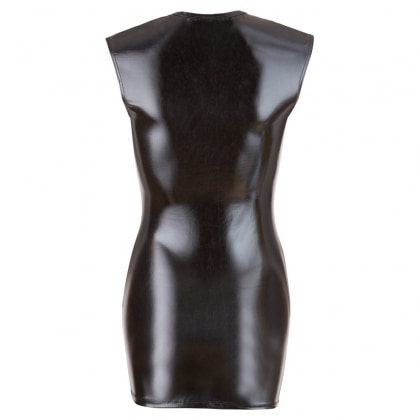 Costum Latex Damă Wetlook With Zip Negru XL