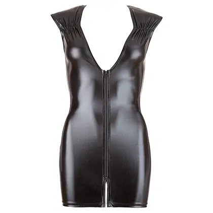 Costum Latex Damă Wetlook With Zip Negru S