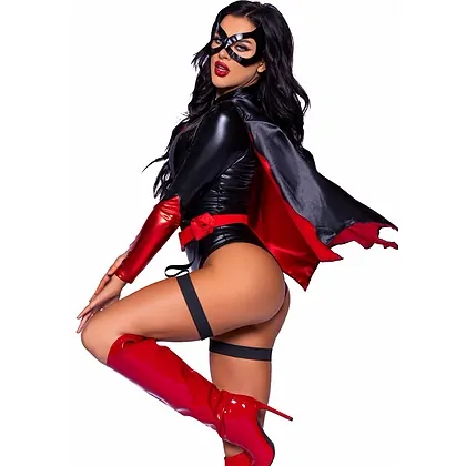 Costum Leg Avenue Bat Woman Bodysuit Negru M