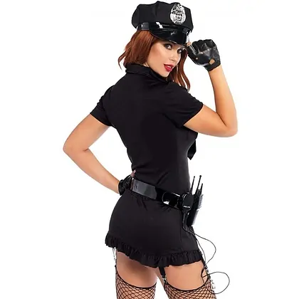 Costum Leg Avenue Dirty Cop Negru XS