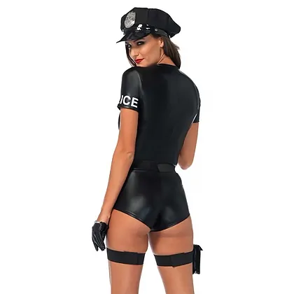 Costum Leg Avenue Flirty Five-0 Cop Negru S