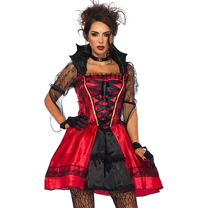 Costum Leg Avenue Gothic Vampire Rosu L