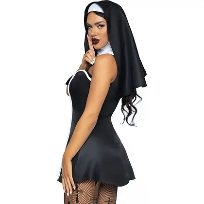 Costum Leg Avenue Naughty Nun Negru XS