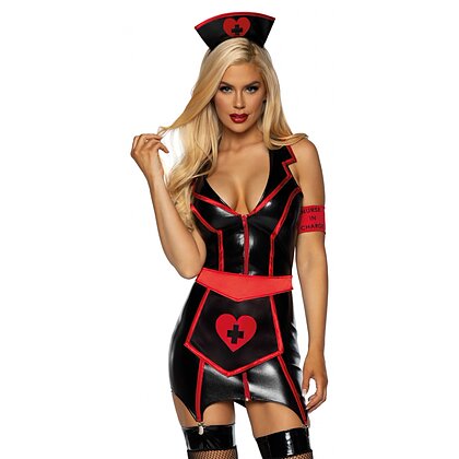 Costum Leg Avenue Naughty Nurse Roșu XS