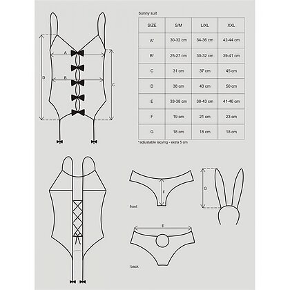 Costum Obsessive Bunny Suit Roz S-M