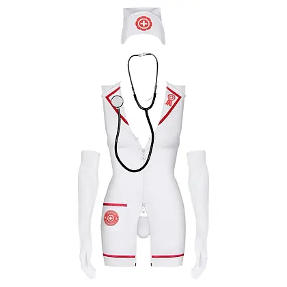 Costum Obsessive Emergency Dress Cu Stetoscop S-M
