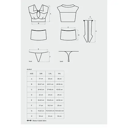 Costum Obsessive Studentă Mov S-M