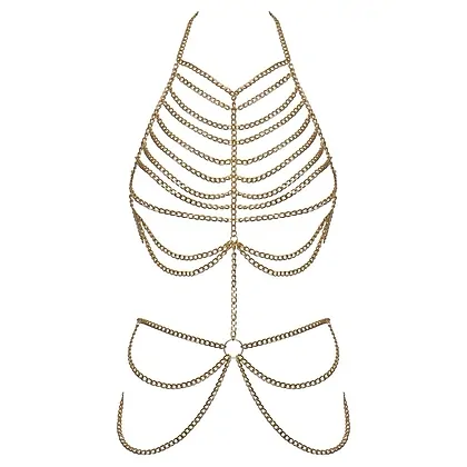 Cottelli Collection – Lanț De Corp Aurit Sofisticat Auriu