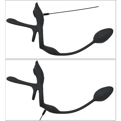 Couples Choice Inel Multifuncțional 5 în 1, Reîncărcabil Negru