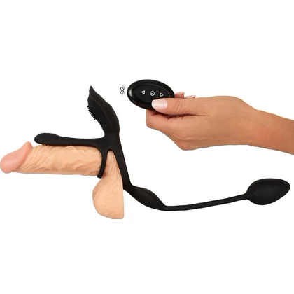 Couples Choice Inel Multifuncțional 5 în 1, Reîncărcabil Negru