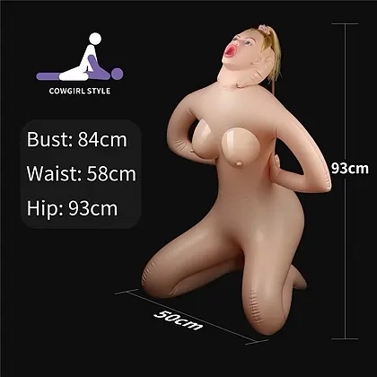 Cowgirl Lovetoy 93 cm – Păpușă Gonflabilă Compactă