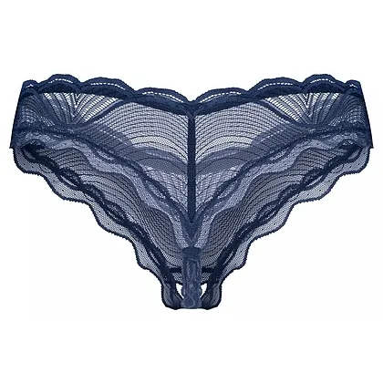 Crotchless Thong Obsessive Nightly Albastru XS-S