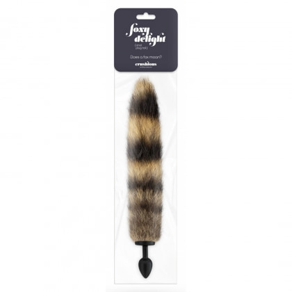 Crushious Foxy Delight Plug Anal cu Coadă 30 cm Negru