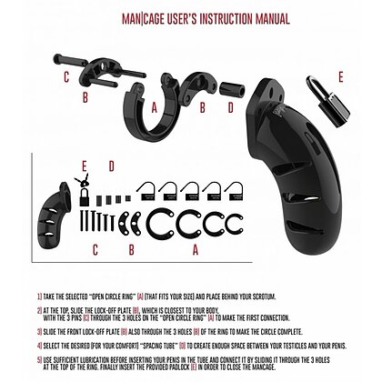 Cușca Penis Castitate Model 01 Negru