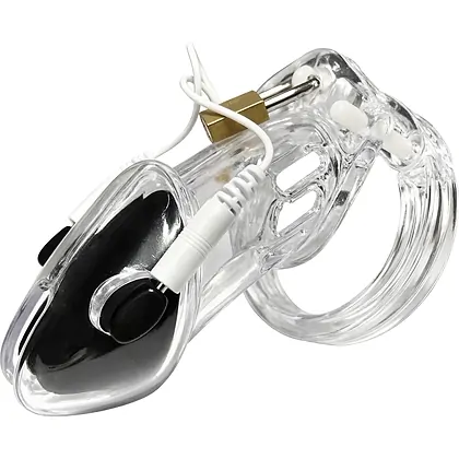 Cușcă Penis Electrică Discretă cu Telecomandă Transparent