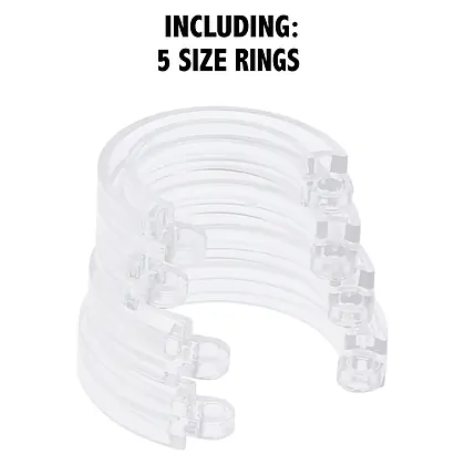 Cușcă Penis Electrică Discretă cu Telecomandă Transparent