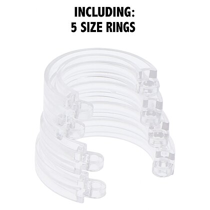 Cușcă Penis Electrică Discretă cu Telecomandă Transparent